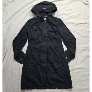 Converse One Star Womens Full Zip Hooded Cargo Coat Cotton Military Skate Sz S
